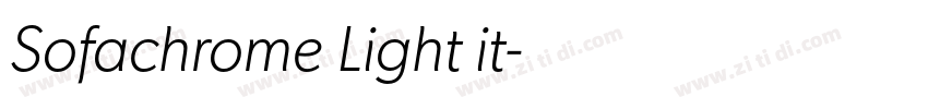 Sofachrome Light it字体转换
